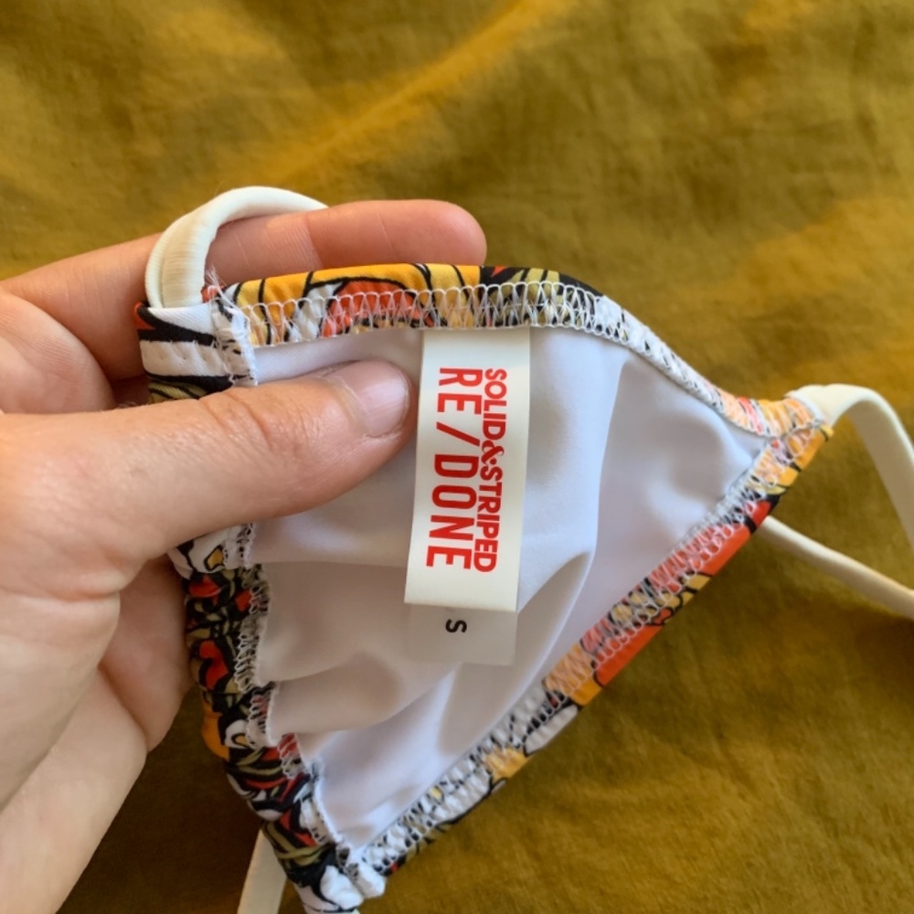 Solid And Striped Bikini Top - image 3